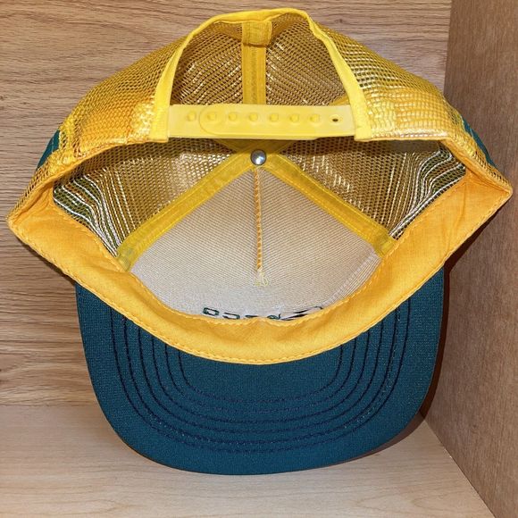 Vintage Azco Hennes Triple 3 Stripe Trucker Hat Snapback NOS Cap - Picture 7 of 8